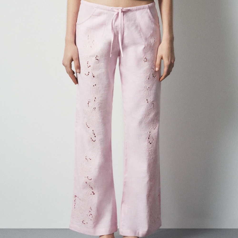 Pink Eyelet Women's Pants